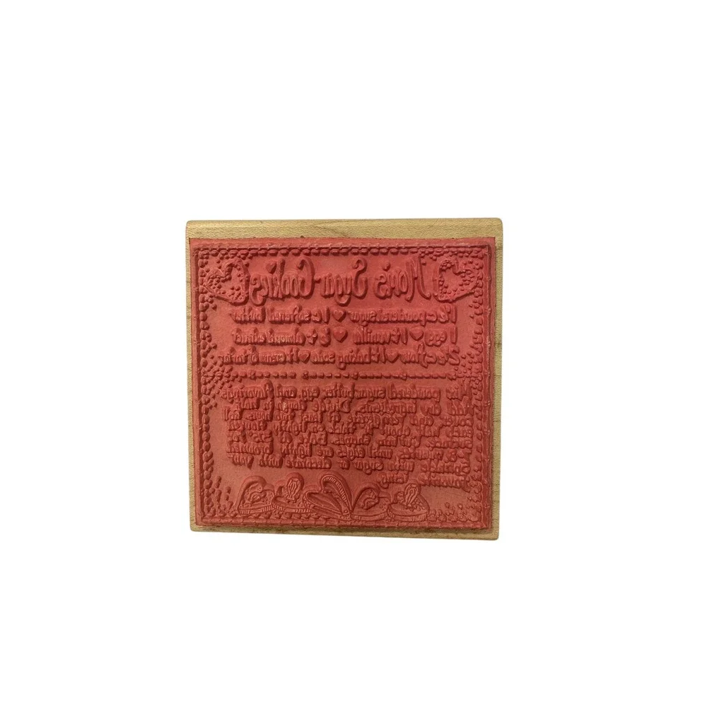 Stampassions Mom's Sugar Cookies Recipe Rubber Stamp G-4256 NWT‎ 1998 Rare HTF